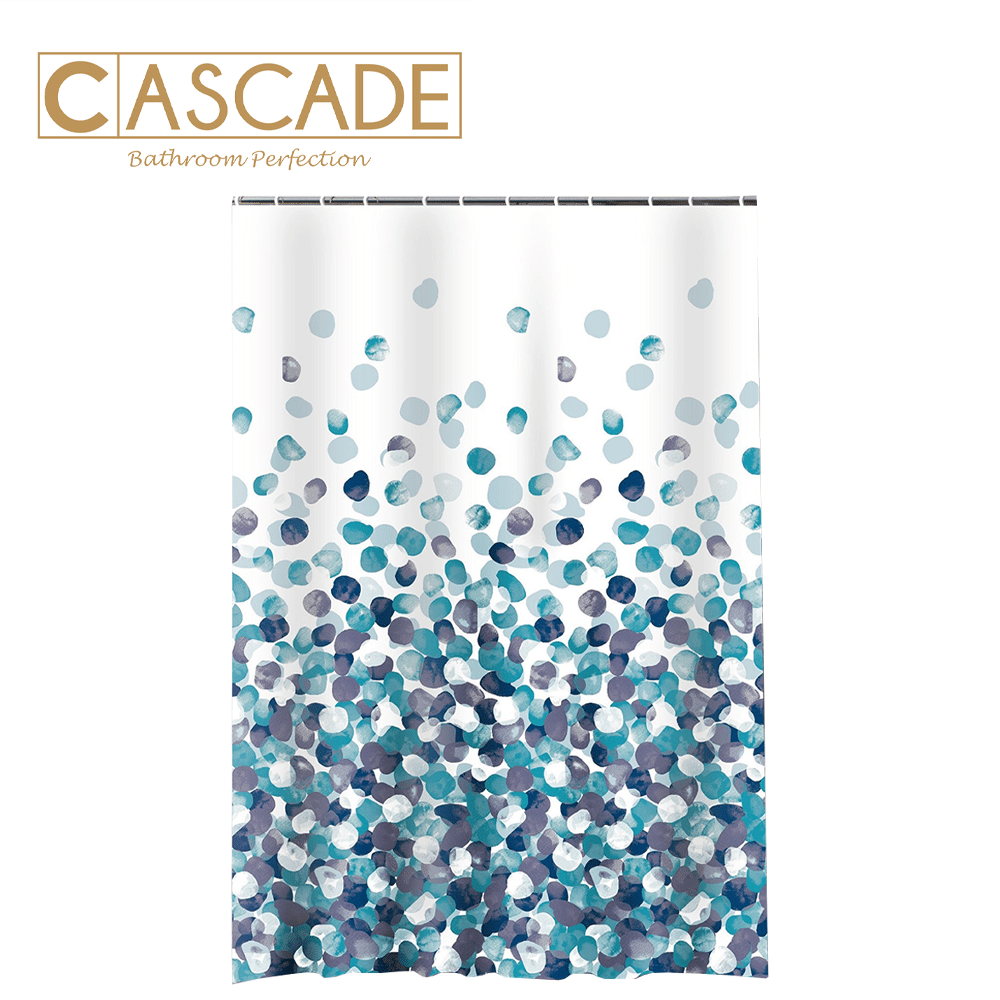 CASCADE POLYESTER SHOWER CURTAIN ABSTRACT