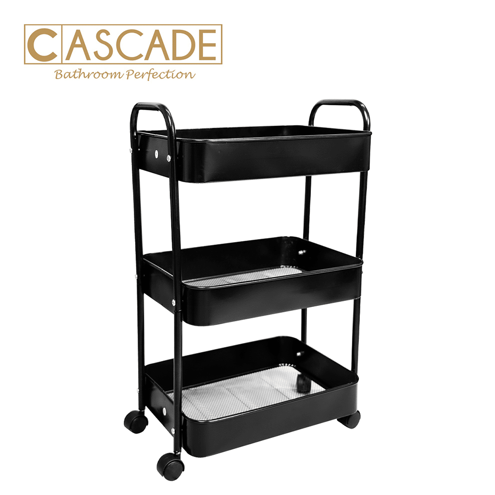 CASCADE 3 TIER MULTI-PURPOSE METAL TROLLEY