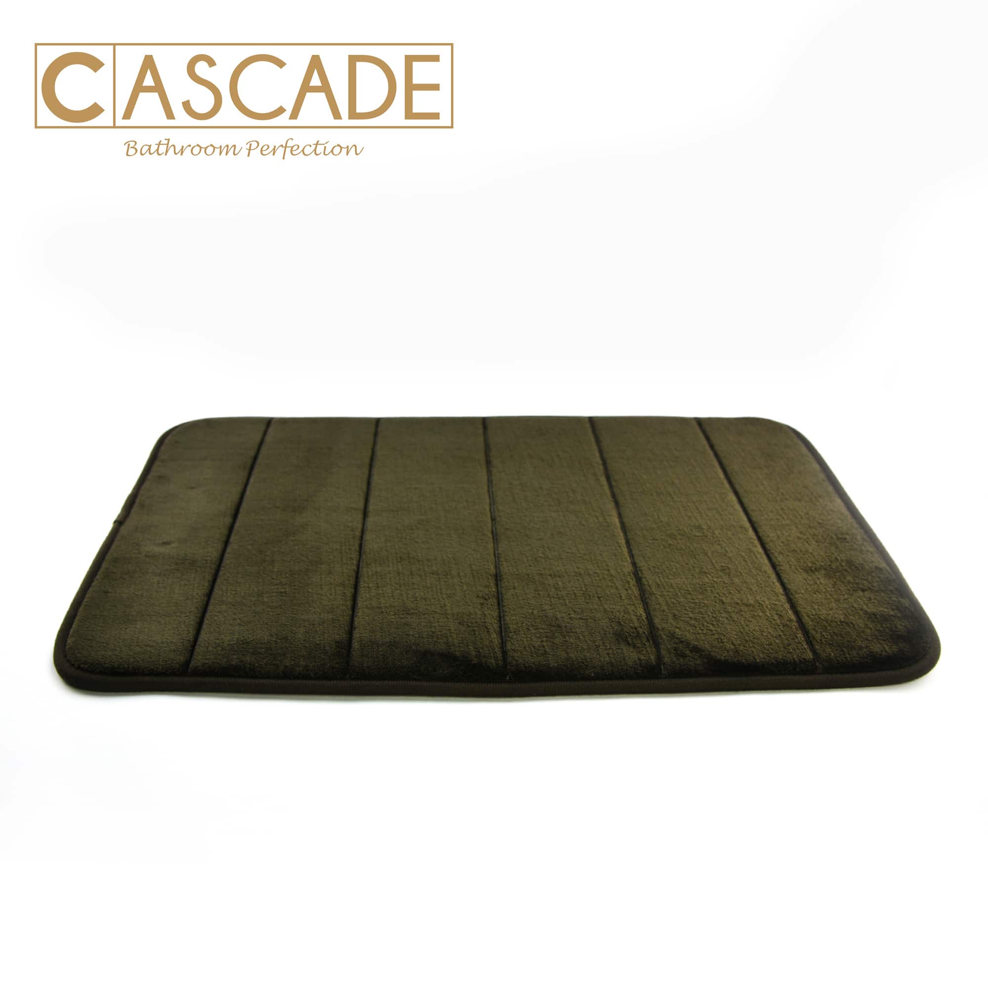 CASCADE BATHMAT WITH MEMORY FOAM 45X75-DARK BROWN
