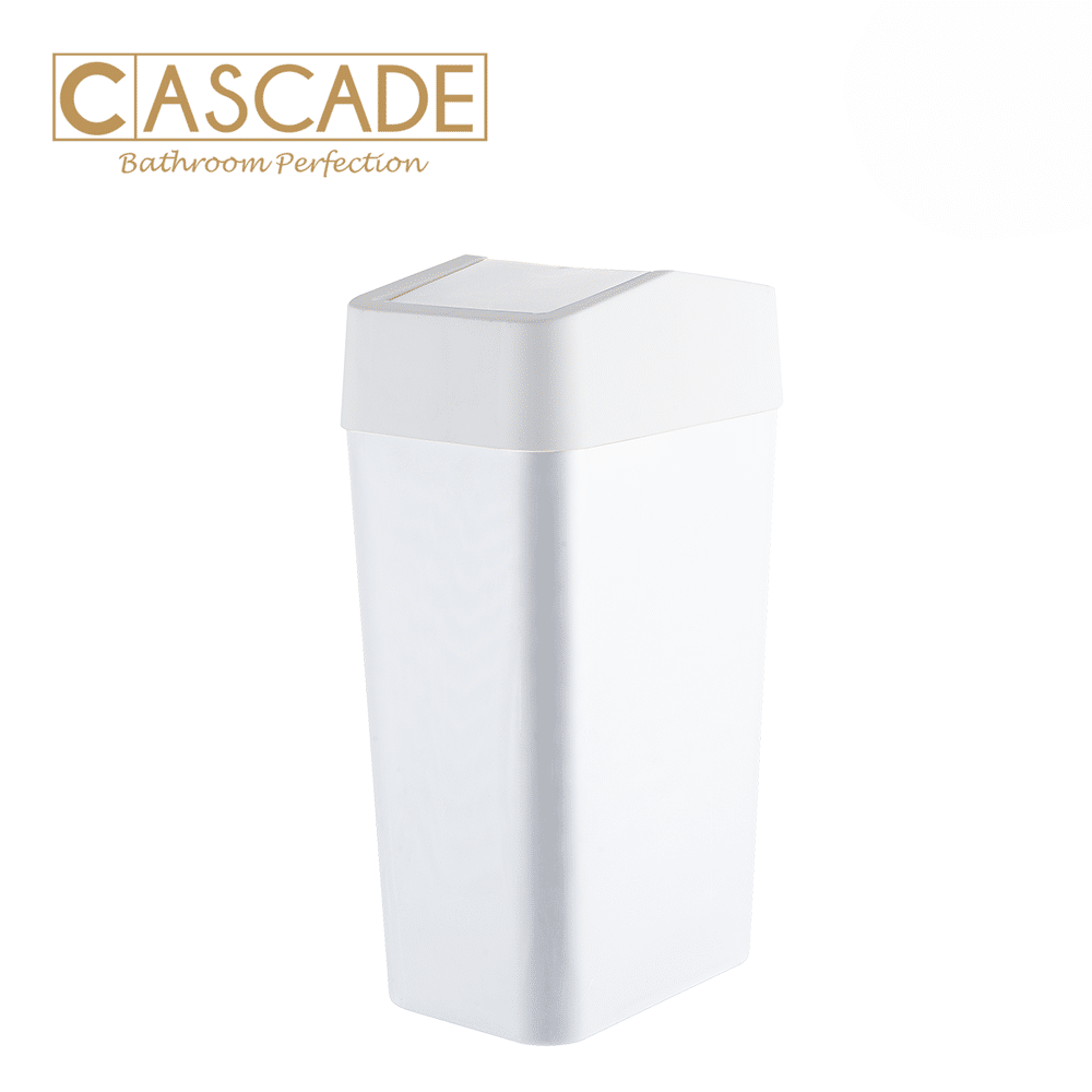 CASCADE RECT BIN WITH COVER WHITE