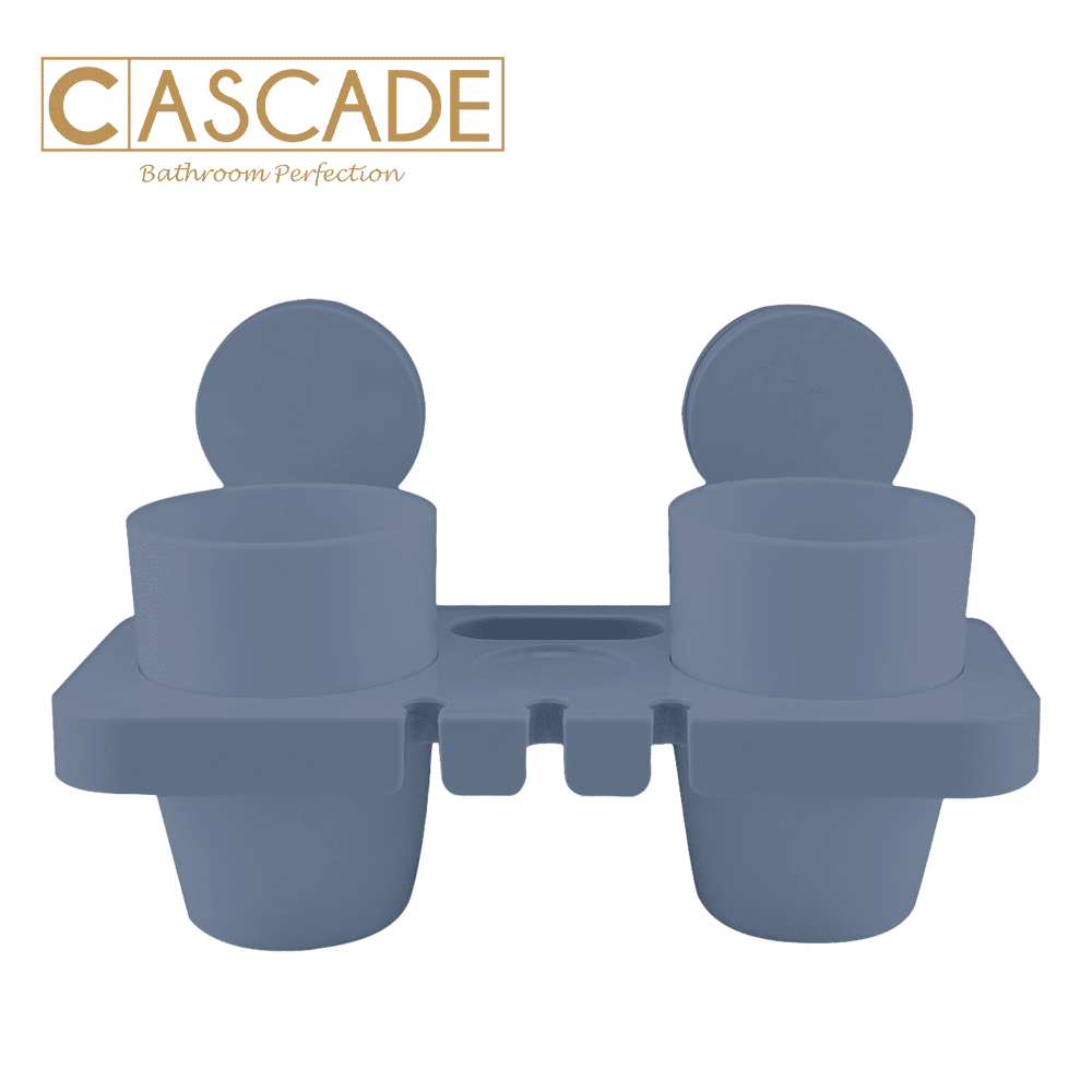 CASCADE SUCTION CUP&TBRUSH HLDR GRY