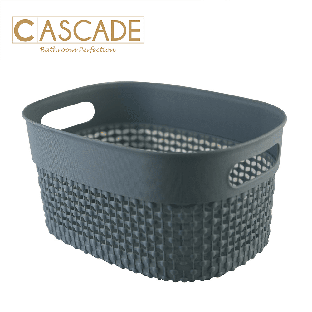 CASCADE MINI WEAVE BASKET-LIGHT GRAY