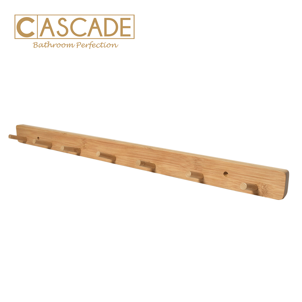 CASCADE MULTI-PURPOSE 7 HOOKS RECTANGULAR WOODEN HANGER