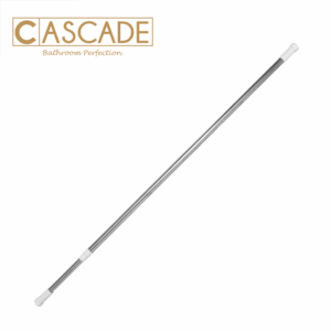 CASCADE STAINLESS STEEL AND SHOWER CURTAIN ROD