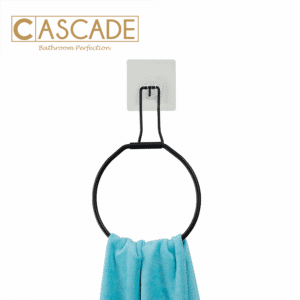 CASCADE TOWEL RING WITH ADHESIVE STICKER