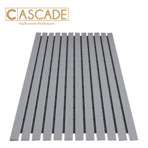 CASCADE HEAVY DUTY NON-SLIP BATH MAT-GRAY