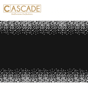 CASCADE DOTTED BLACK TABLE COVER 137X274CM