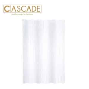 CASCADE POLYESTER SHOWER CURTAIN STRIPE WHITE