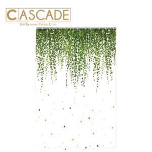 CASCADE SHOWER CURTAIN WITH DIGITAL PRINT-VINES