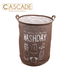 CASCADE WATERPROOF FOLDABLE LAUNDRY HAMPER-BROWN