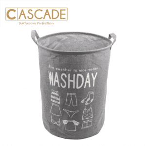 CASCADE WATERPROOF FOLDABLE LAUNDRY HAMPER-GRAY