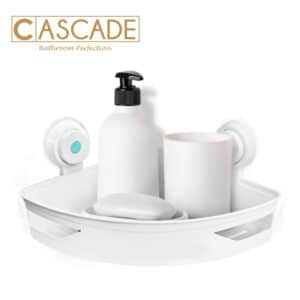 CASCADE CORNER SHELF WITH SUCTION CUP