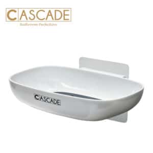 CASCADE SOAP DISH WITH ADHESIVE STICKER