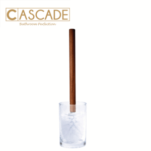 CASCADE GLASS TOILET BRUSH HOLDER