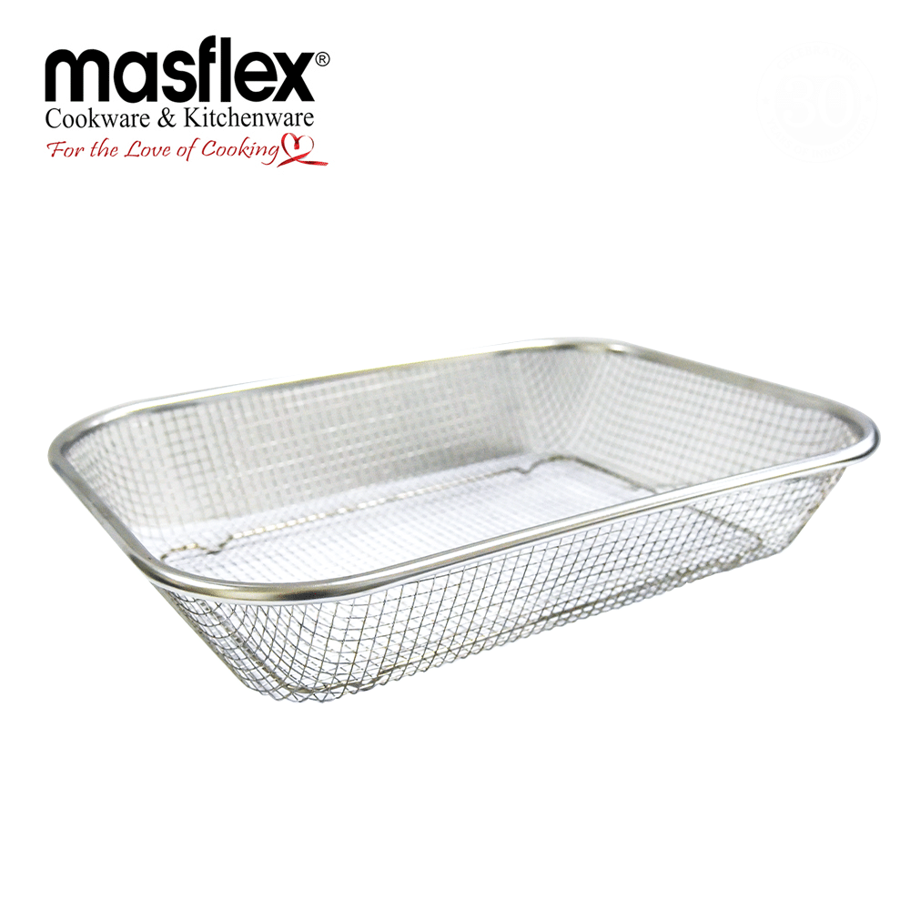 Masflex Stainless Steel Large Rectangular Mesh Basket