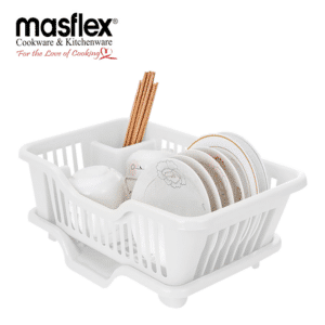 Masflex Rectangular Compact Dish Rack-White