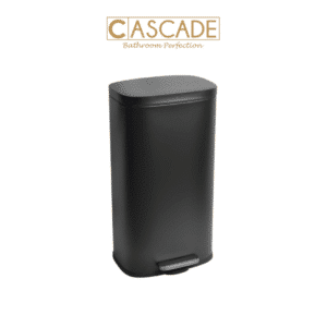 Cascade 30 Liter Soft-Close Matte Pedal Bin - Black